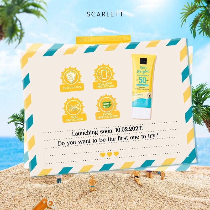 Scarlett Whitening Sunscreen Sun Bright Daily SPF 50 PA+++