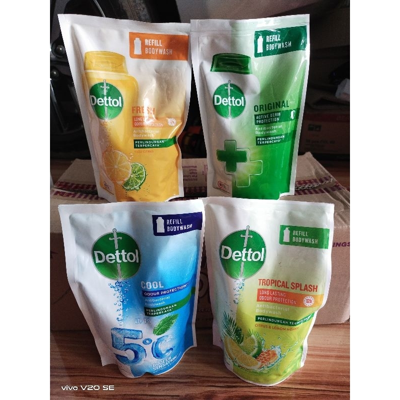 Dettol bodywash sabun mandi cair refil 410 gram