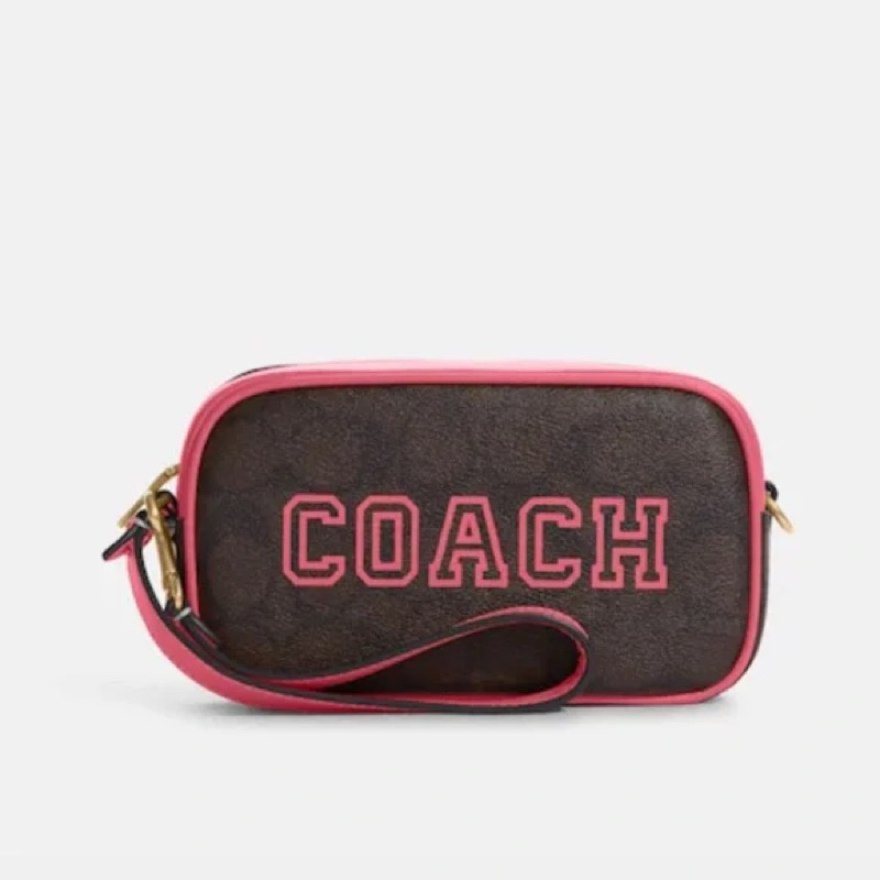 Coach Mini Jamie Camera Bag In Signature Canvas With Varsity Motif (CB851)