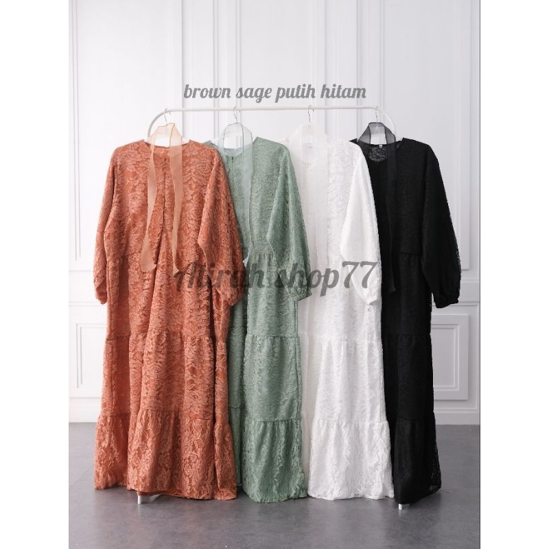 gamis abaya brokat jumbo Ld140cm