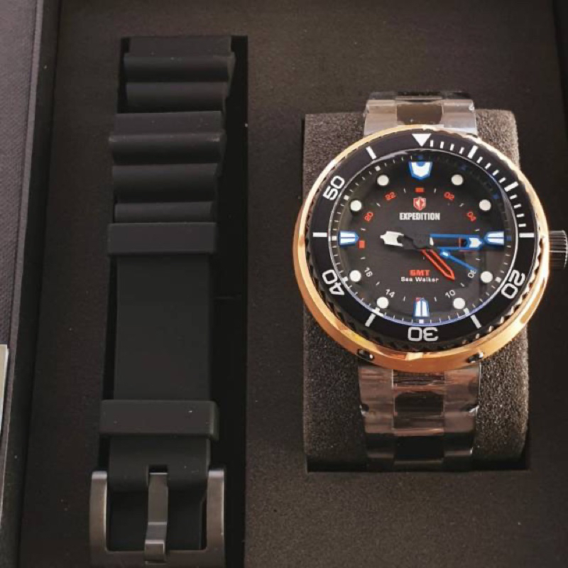 JAM TANGAN PRIA EXPEDITION E 6727 DIVER ORIGINAL hitam rosegold GARANSI RESMI 1 TAHUN