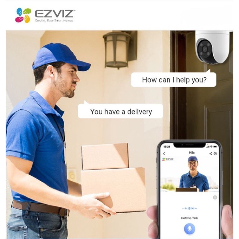 EZVIZ H8C 1080P Color Night Vision Pan &amp; Tilt Wifi Camera