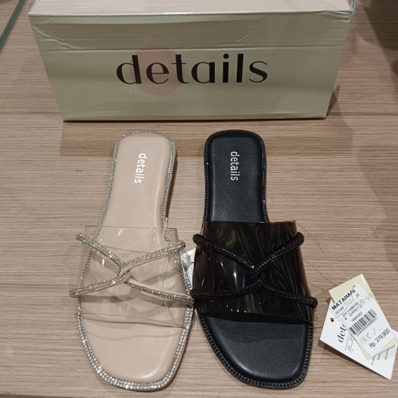 Details sandal flat wanita branded Matahari