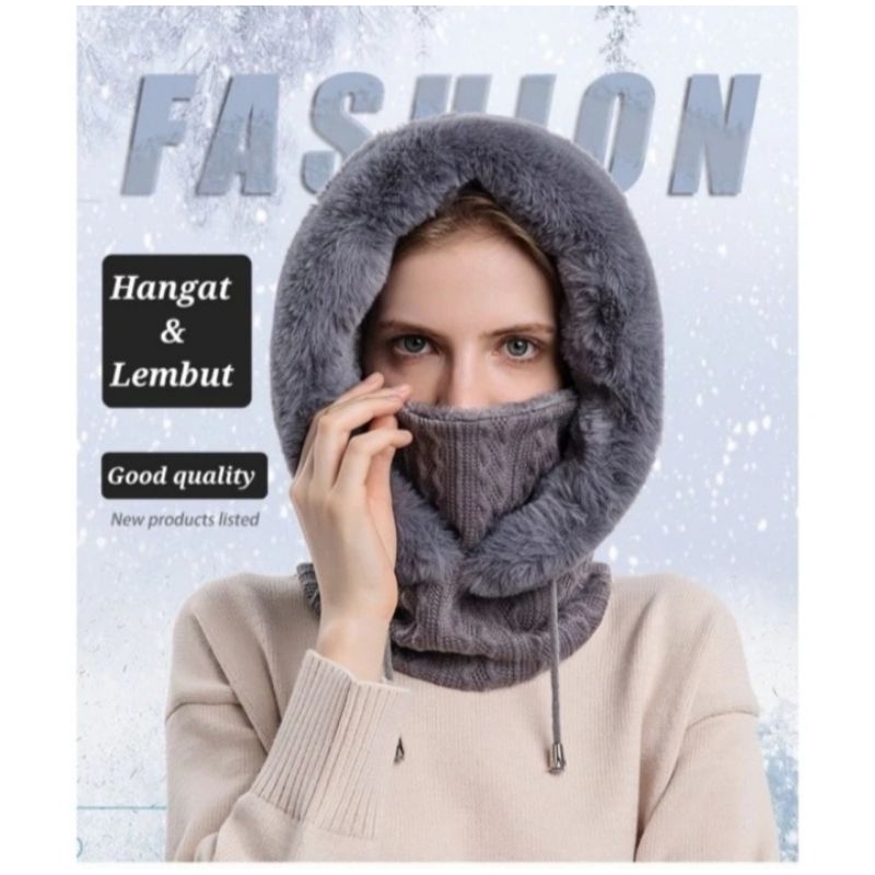 TOPI KUPLUK SYAL MUSIM DINGIN WANITA TOPI WINTER TOPI SALJU CEWEK