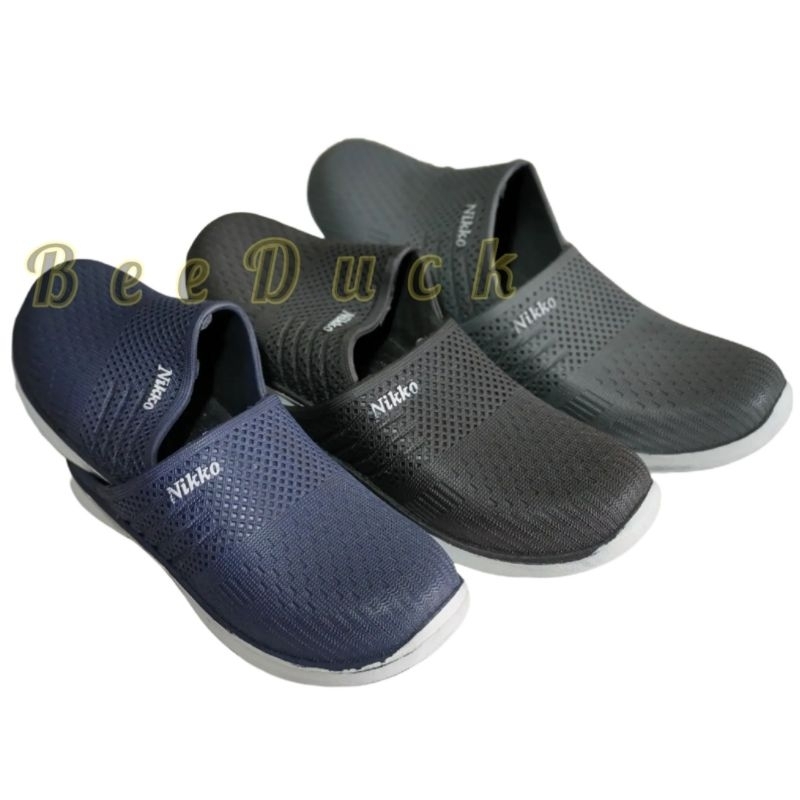 NIKKO 8158 SIZE 39-43, BUSTONG KARET PRIA DEWASA, SEPATU SANDAL KARET, SLOP KARET PRIA, SLIP ON KARE