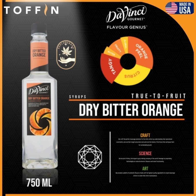 

Davinci syrup rasa Bitter Dry orange 750ml