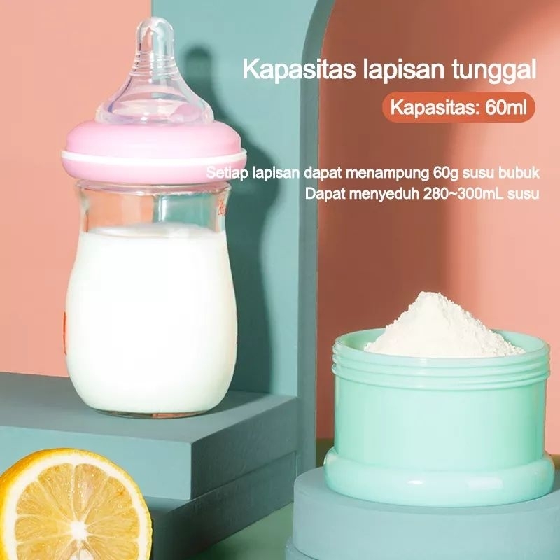 Wadah tempat susu 4 tingkat / toples susu / milk container/kado lahiran