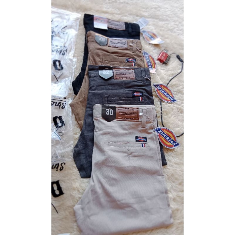 Celana chino panjang pria Dickies premium chinos slimfit celana cino