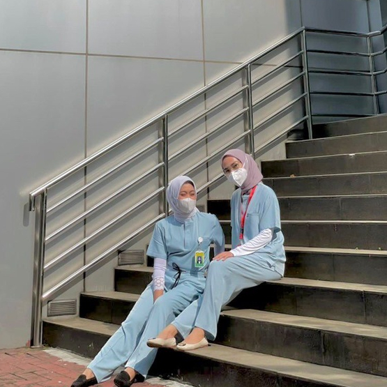 Baju Jaga MANDARIN SS - LIGHT BLUE Scrubs Theatre Blues Empirical Lengan Pendek
