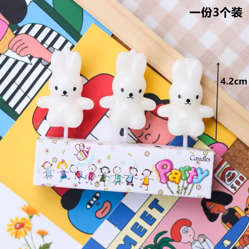 RB Lilin Kelinci Lilin Ulang Tahun Birthday Candle Korean Inspo