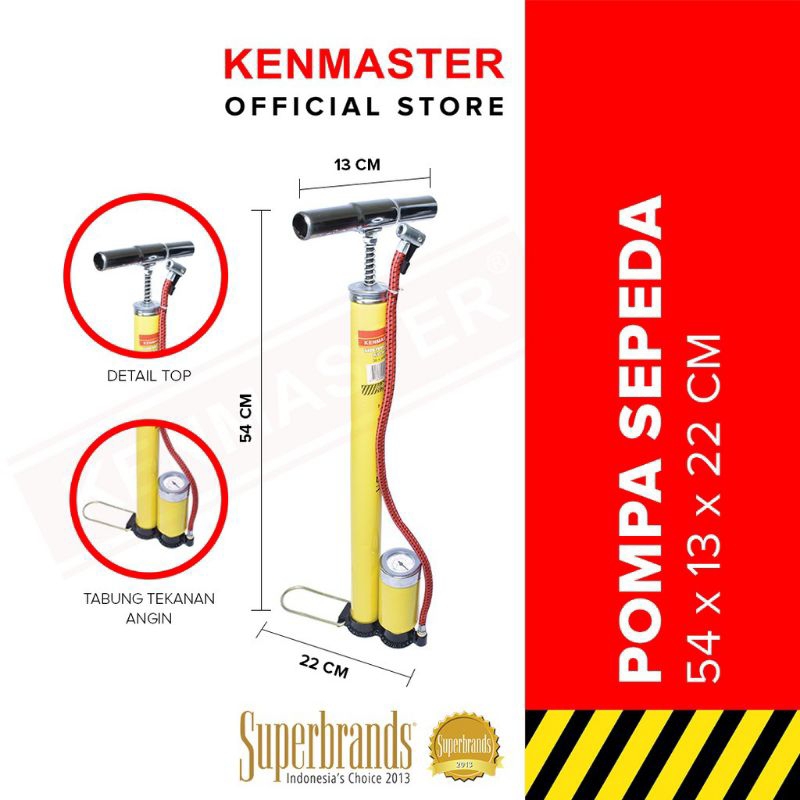 Kenmaster  , Pompa sepeda , motor , mobil , Pompa manual