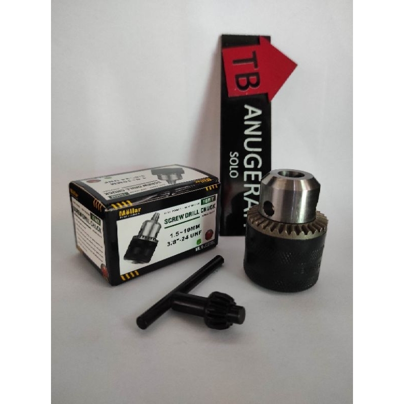 Kepala Bor (Drat) Mollar 10mm + Kunci Kepala Bor