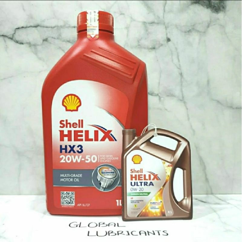 Shell Helix HX3 20W-50 1 Liter (Oli Mesin Multi-Grade Bensin/ Diesel/ 4T/ 4-Tak)