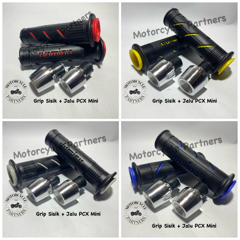 Handgrip Domino / Grip Domino Sisik Plus Jalu Stang PCX Mini Universal Untuk Semua Motor