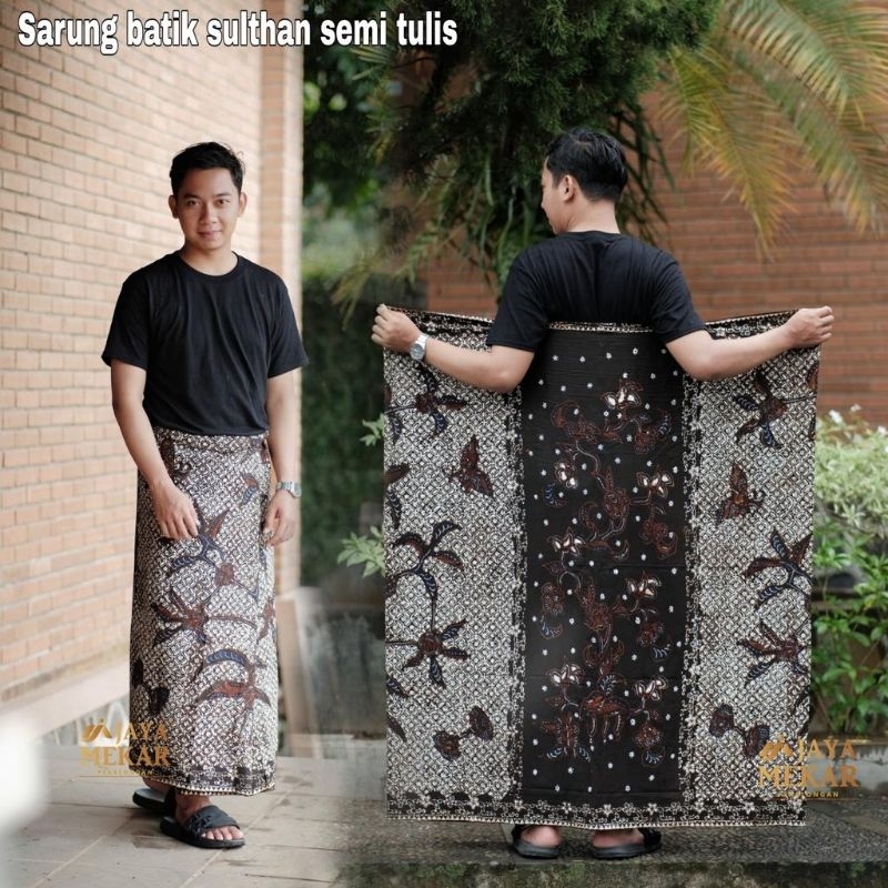 Sarung batik exclusive semi tulis asli sarung sultan motif kembang kunang