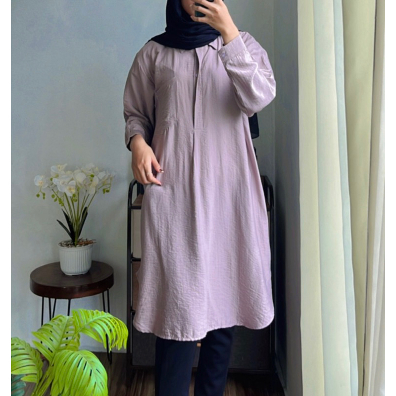 POKITA TUNIK // TUNIK POLO LINEN SAKU DEPAN