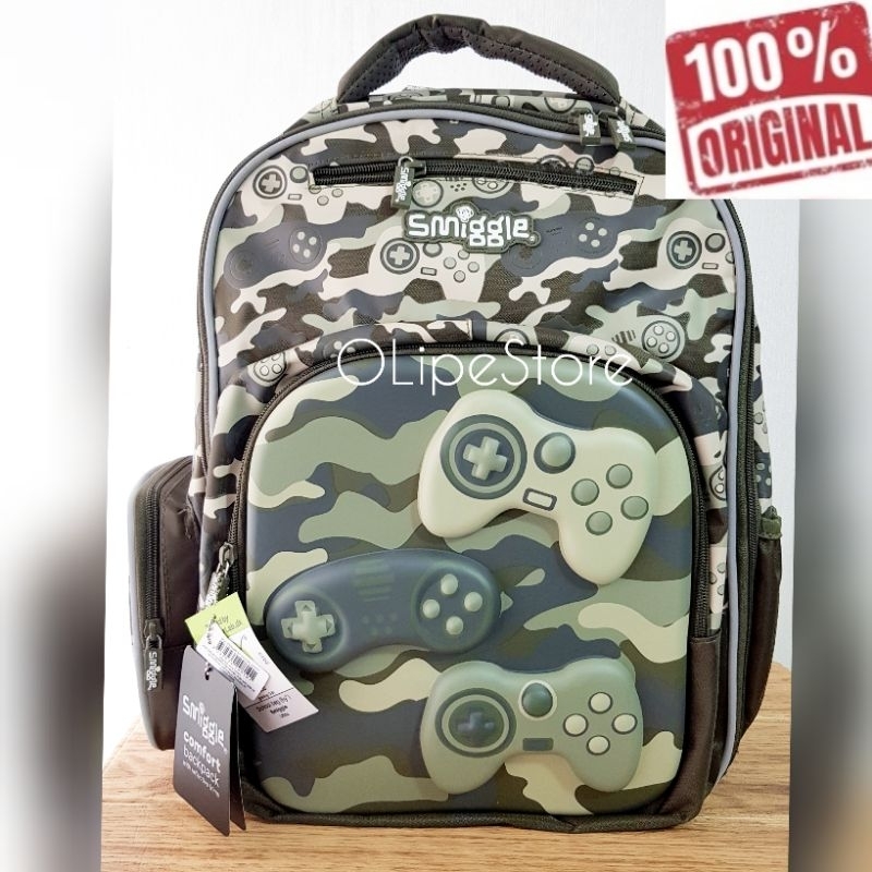 SMIGGLE - Beam Ultra Backpack Tas Punggung Ransel Smiggle (Army)