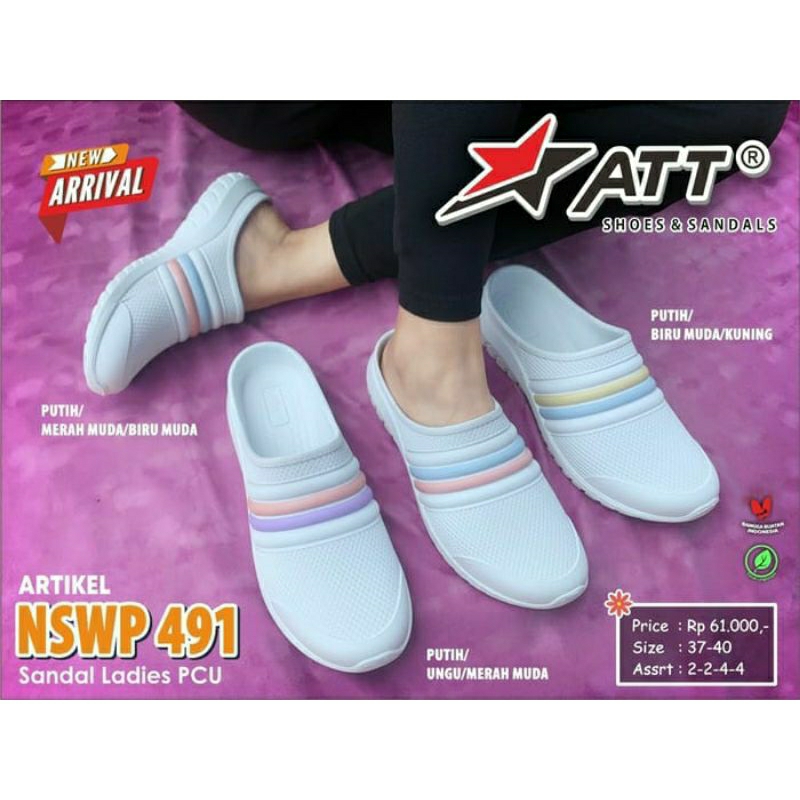 SEPATU SANDAL KARET PRO ATT NSWP 491 ORIGINAL SENDAL WANITA SELOP BUSTONG BAIM