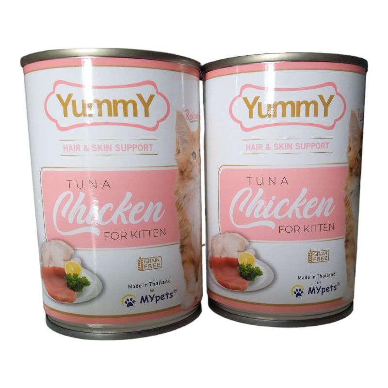 Makanan Kucing Yummy Kaleng 400gram Tuna Chicken For Kitten