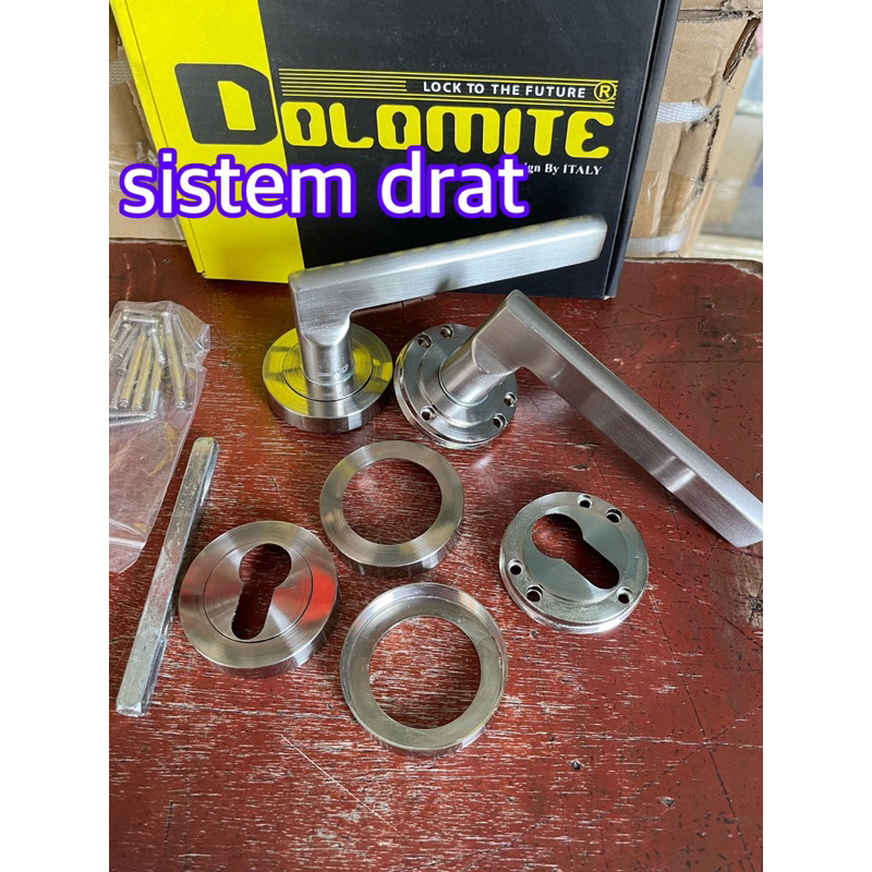 Gagang Pintu Dolomite Sus 304 Asli/ handle pintu model pisah sistem ring drat Handle pisah minmlis pegangan pintu rosete pisah stanlis padat kunci pintu handle promo