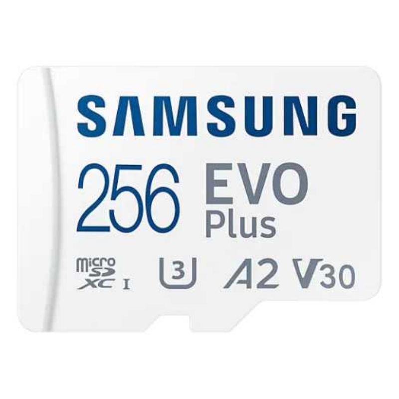 Samsung MicroSDXC EVO Plus U3 V30 A2 (130MB/s) with Adaptor 256GB Memory Card