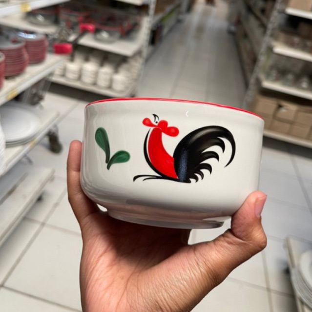 Mangkok Ayam Jago Mangkok Keramik Tebal