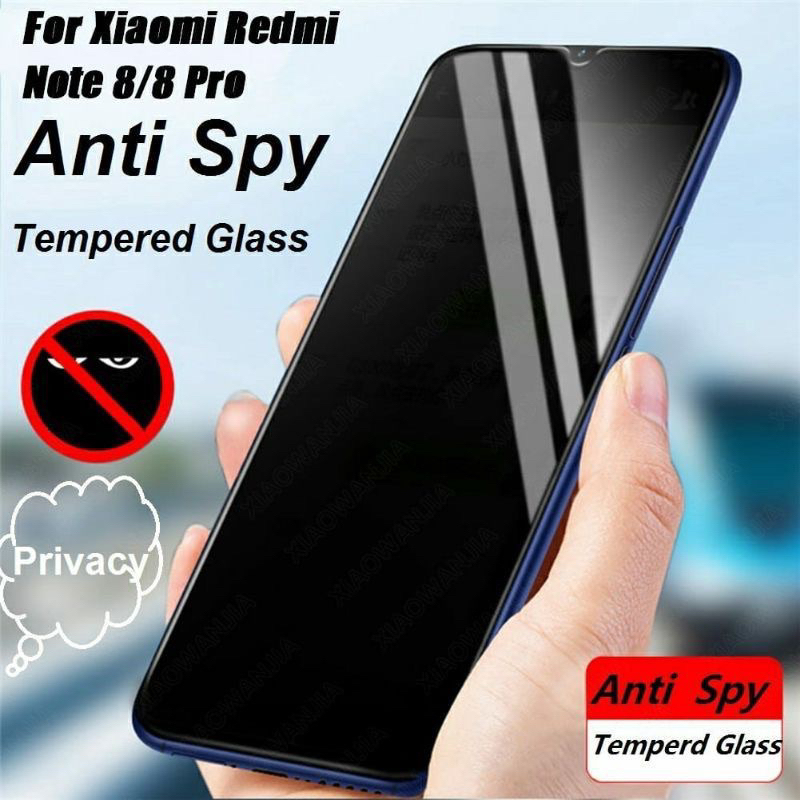 ANTI SPY GLASS Xiaomi Redmi Note 4 Note 4X Note 5 Note 5 Pro Note 6 Note 7 Note 7 Pro Note 8 Note 8 Pro Note 9 Note 9T Note 9 Pro Tempered Glass Anti Spy / Anti Gores Spy / Tg Spy / Spy Kaca / Full Layar