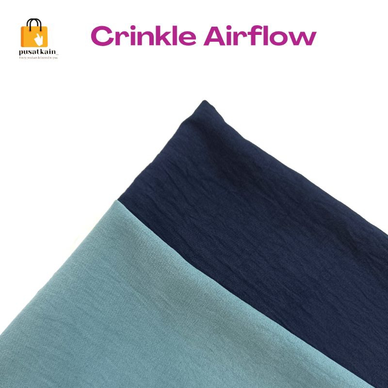 MURAH HEMAT Crinkle Airflow/ Kain Crinkle / Kain Airflow/ Kain Crinkle Airflow/ Bahan Kemeja/Kain Ku