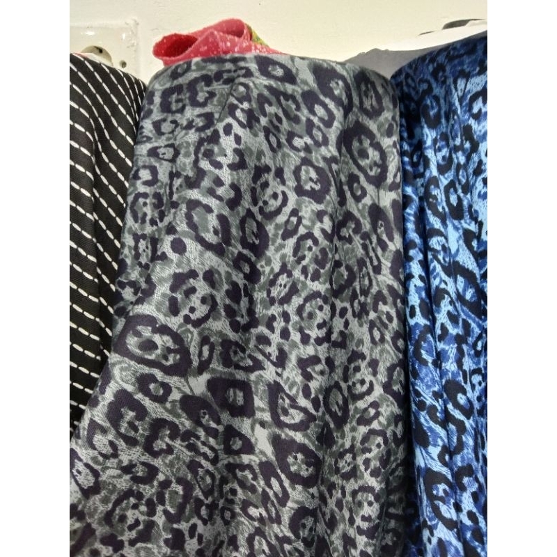 bahan/kain motip cleopard/macan