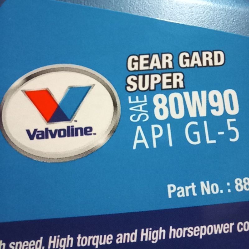 Gear Oil Valvoline Gear Gard 90 GL5 1 liter