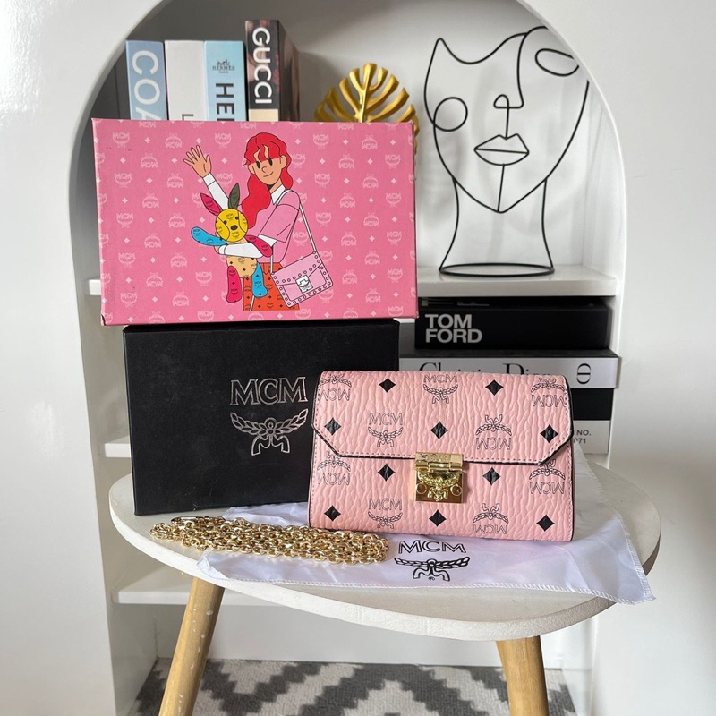 MCM | Tas Wanita | Woman Bag | Tas Pink | Clutch | Woman clutch | Sling Bag | Shoulder Bag | Tas Min