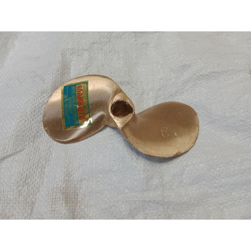 baling baling perahu/ propeller perahu dau 2 no 6 kuningan