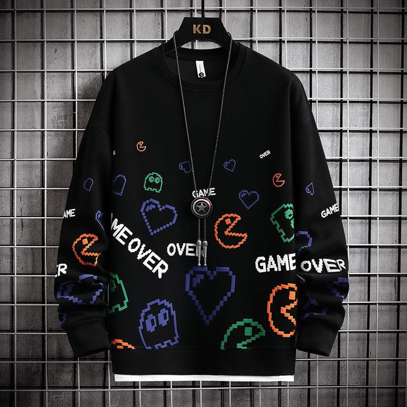 BAJU SWEATER COWOK LENGAN PANJANG SWETER GAME OVER FASHION DISTRO