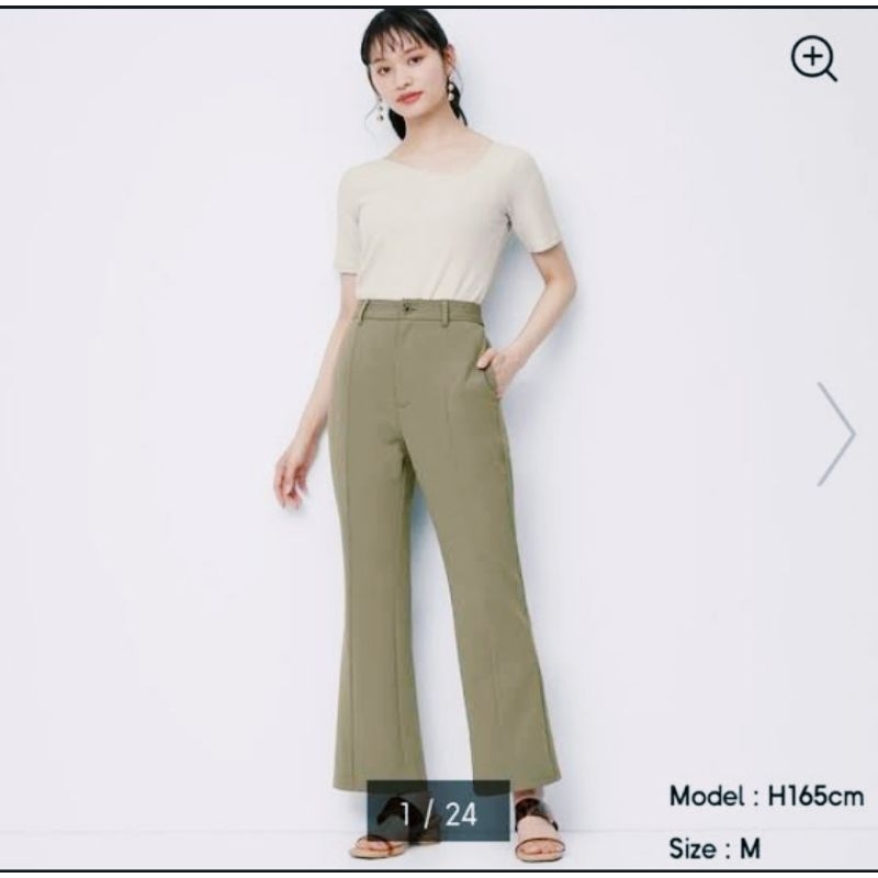 GU UNIQLO HIGHWAIST CUTBRAY PANTS