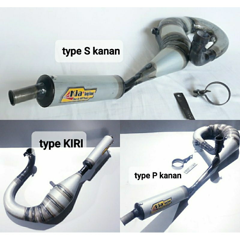 TERMURAH knalpot vespa racing kanan atau kiri  galvanis  kia muffler