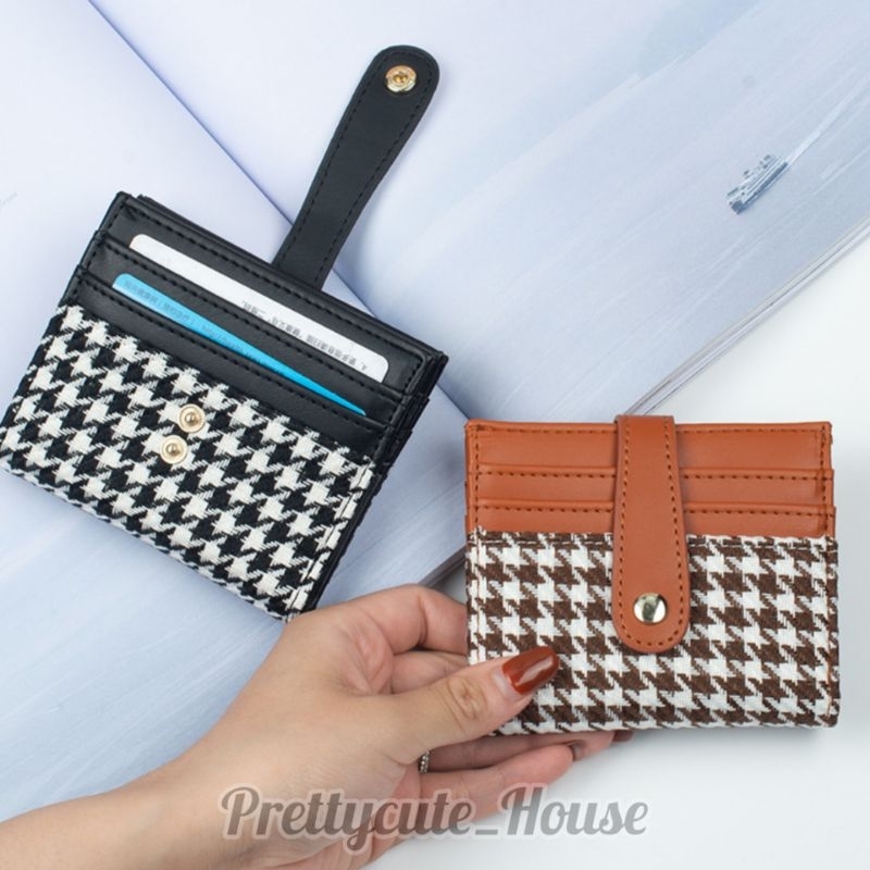 PCH Dompet Kartu Mini HOUNDSTOOTH / Card Holder / Dompet Mini / Dompet Korea