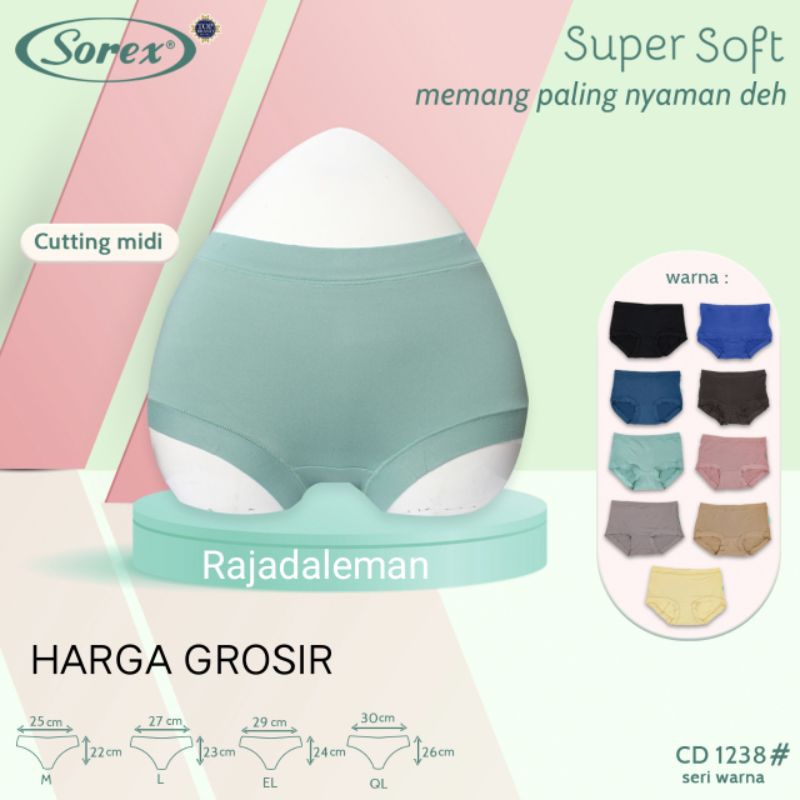 12Pcs Cd Sorex 1238 Celana Dalam Wanita Super Soft Grosir 1 Lusin Paket Hemat Termurah