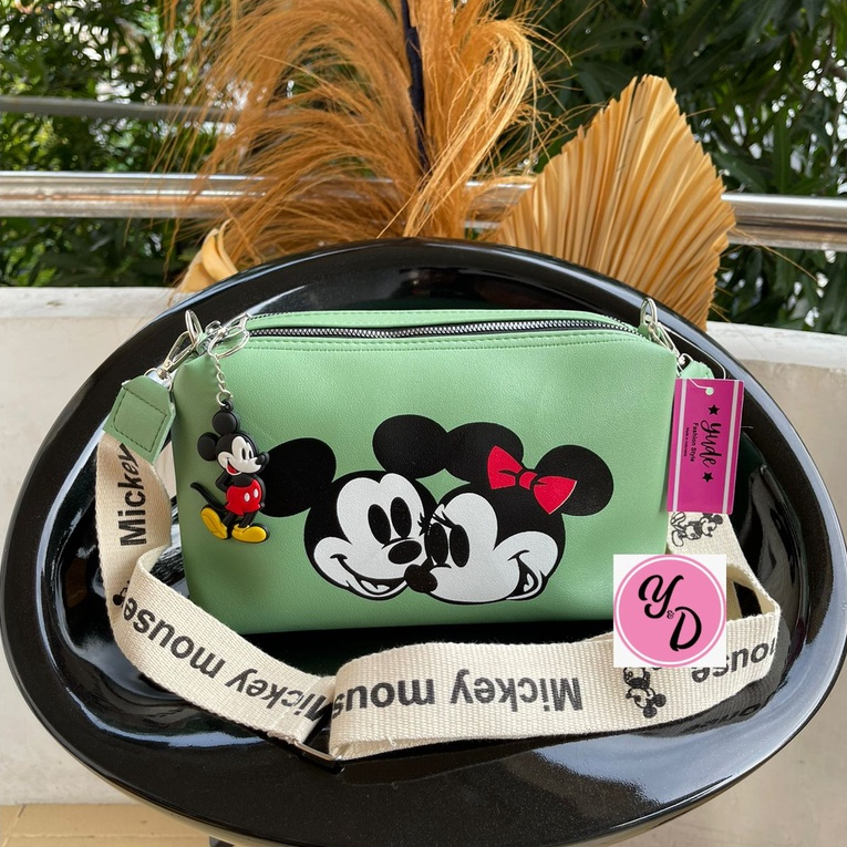 TAS SELEMPANG WANITA 2 RUANG MICKEY MOUSE / SLING BAG