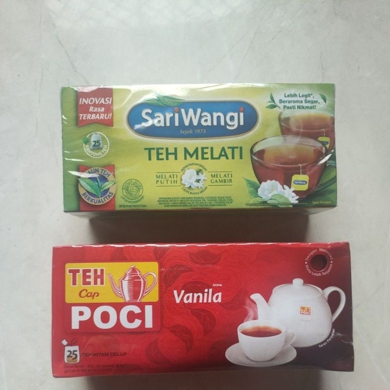 

sariwangi teh melati jasmine tea rose tea mawar 25 pcs