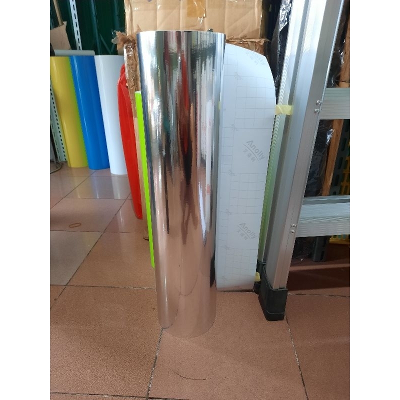 Sticker Anolly 3002 Silver Mirror Chrome Nekel 60cm x 1meter