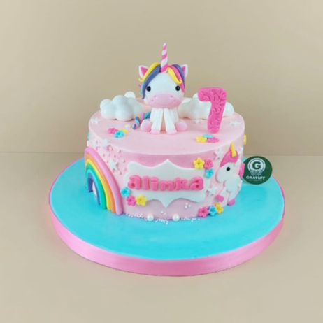 

UNICORN PINK UK 20CM KUE ULANG TAHUN