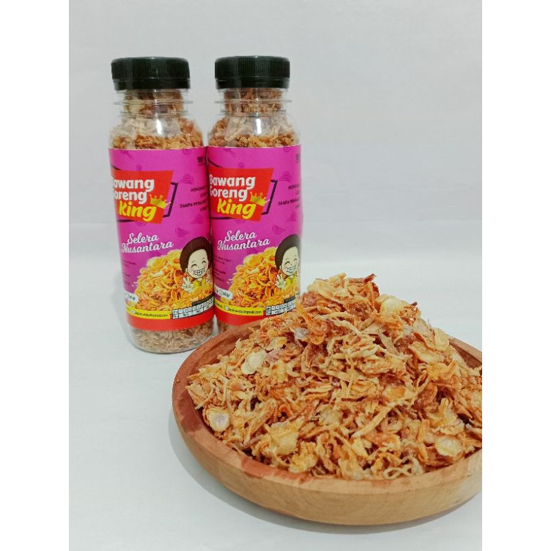 

Bawang Goreng King 75gr//Pelengkap Masakan//Rasa Sapi Panggang//Bawang Botol