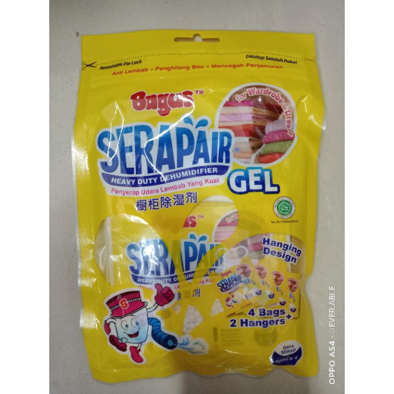 BAGUS SERAP AIR GEL HANGER ISI 4 X 50 ML