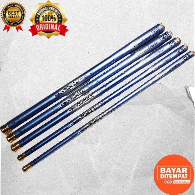 Joran Tegek Ros Pendek Kaku Oregon Sungkai 180 210 240 270 300