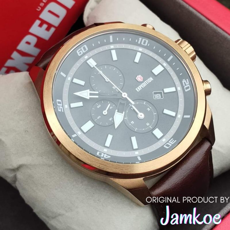 Jam Tangan Arloji Expedition Tipe E 6776 M Remaja Cowok Pria Analog Original Ori Murah Anti Air Stra