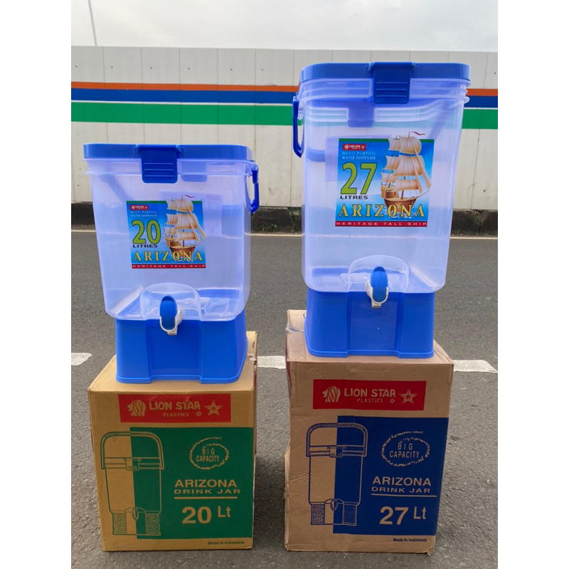 LION STAR - New - Arizona Water Dispenser Tempat Air 20-27 Liter / Toples Air / Dispenser Plastik