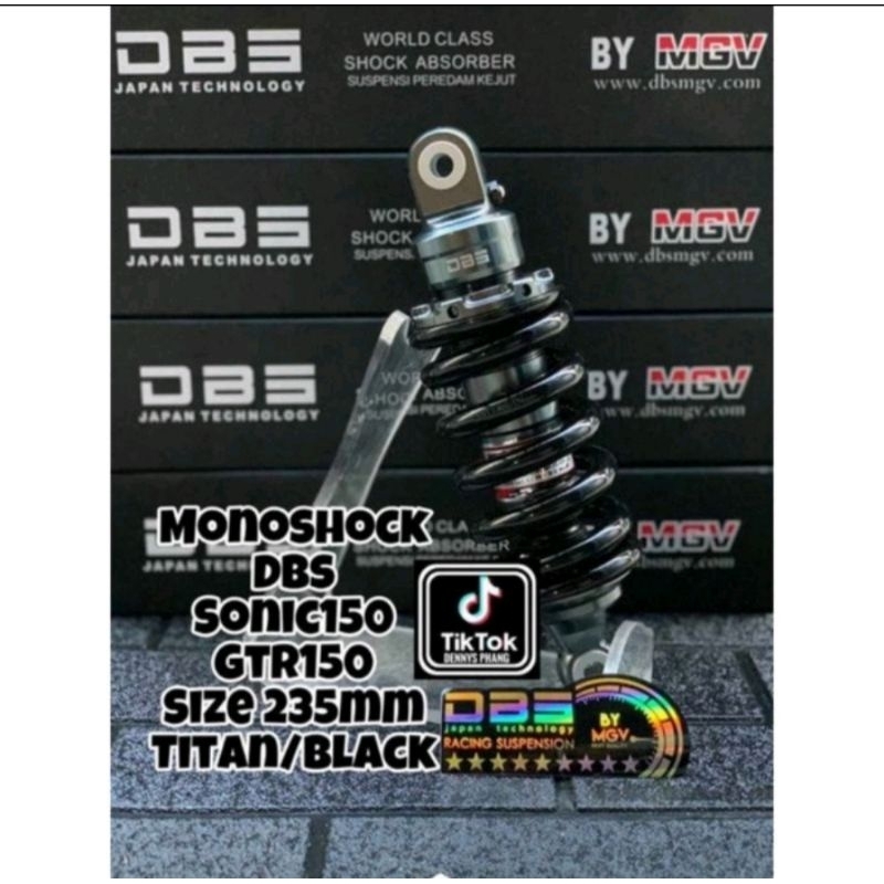 Shock Monoshock Belakang Sonic150/ Supra GTR 150 Original DBS Ukuran 235mm