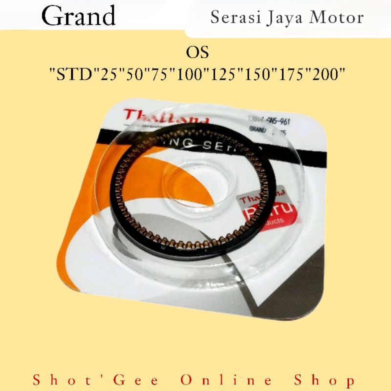 RING SEHER RING PISTON HONDA GRAND - SUPRA - WIN - LEGENDA - FIT NEW