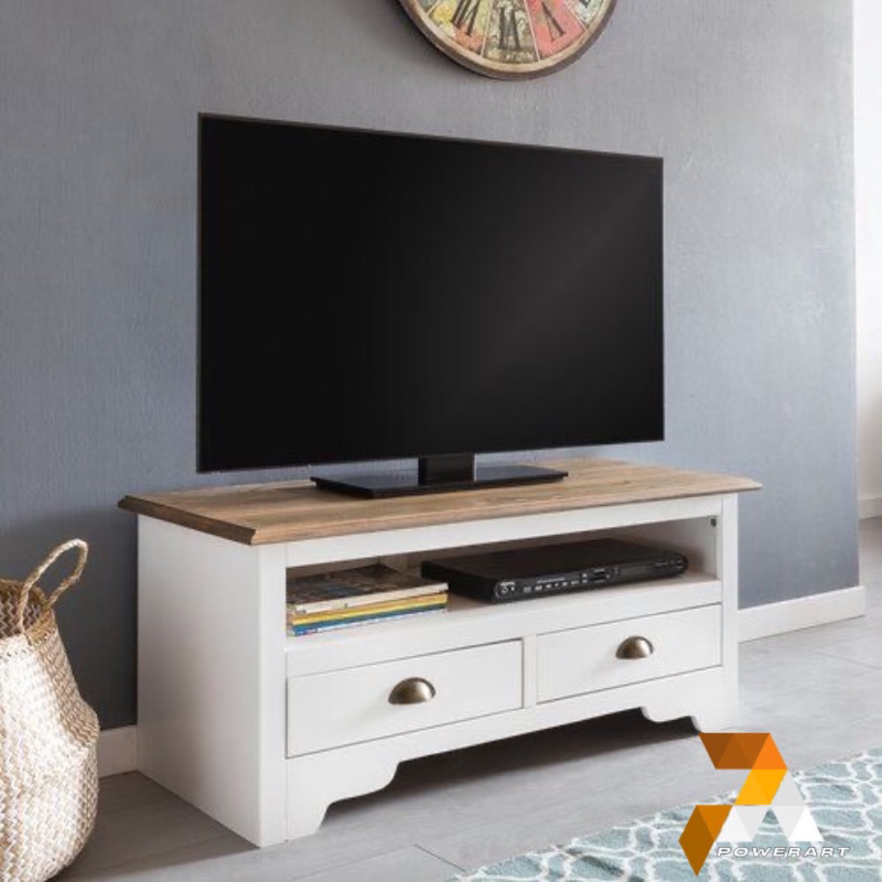 Meja TV Minimalis Duco Putih Bufet Tv Cat Putih Minimalis