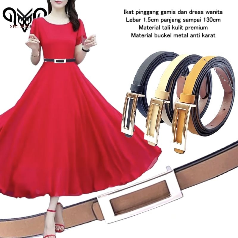 sabuk cantol wanita dress JUMBO murah kulit sintetis